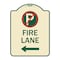 Signmission Fire Lane No Parking and Left Arrow Heavy-Gauge Aluminum Sign, 24" x 18", TG-1824-24020 A-DES-TG-1824-24020 - alternate 1